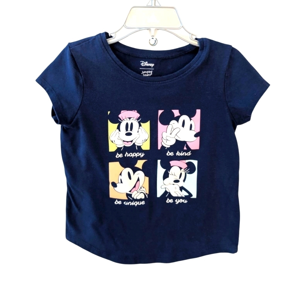 Disney Jumping Beans Blue Short Sleeve Cartoon Tee Cotton Size 5T